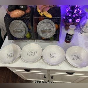 Rae Dunn BBQ Set 24 Plates